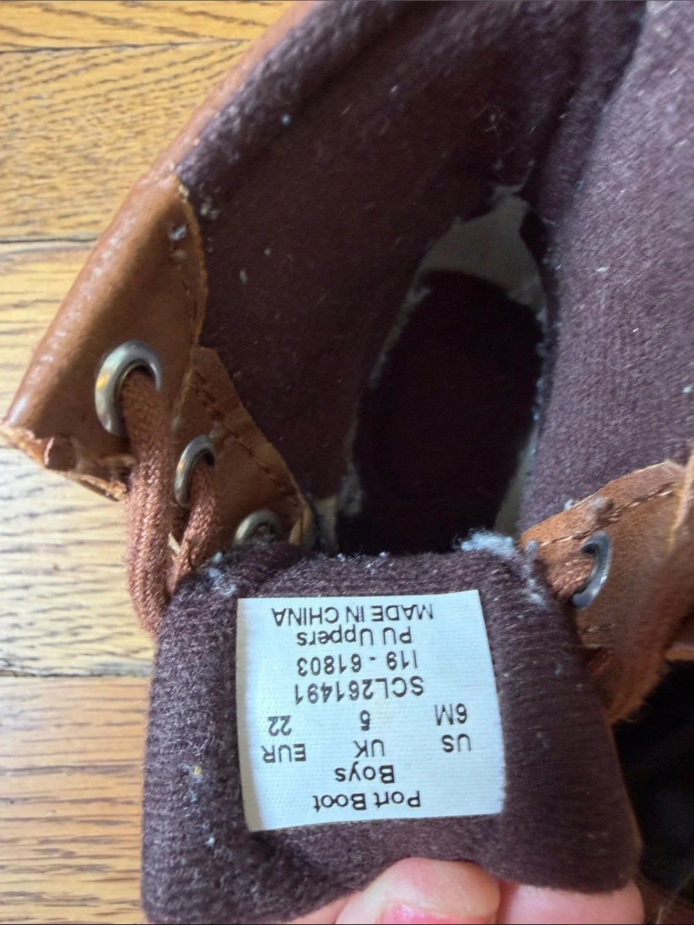 Sperry Kids Brown Leather and Black Rubber Duck Boots